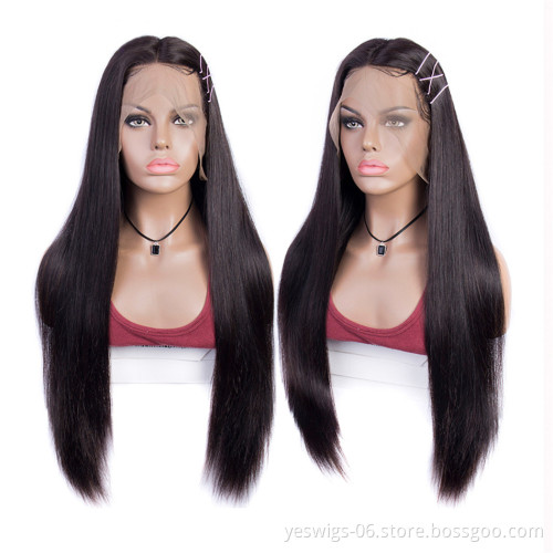 Factory Price Swiss 13X6 Hd Lace Frontal Wig  Pre Plucked Brazilian Hair Wig With Black Women 100% Human Hair Wig Lace Front
